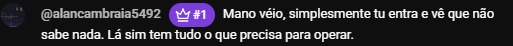 Print de feedback de aluno 16