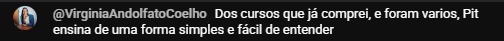 Print de feedback de aluno 23