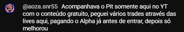 Print de feedback de aluno 9
