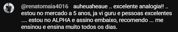 Print de feedback de aluno 11