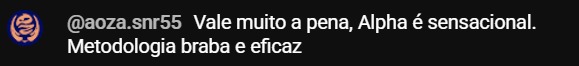 Print de feedback de aluno 3