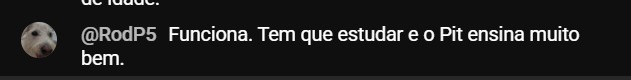 Print de feedback de aluno 5