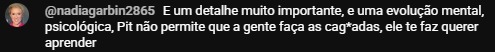 Print de feedback de aluno 27
