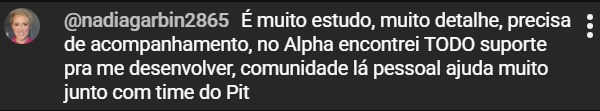 Print de feedback de aluno 6