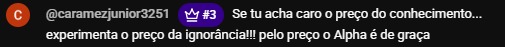 Print de feedback de aluno 26