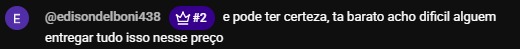 Print de feedback de aluno 28